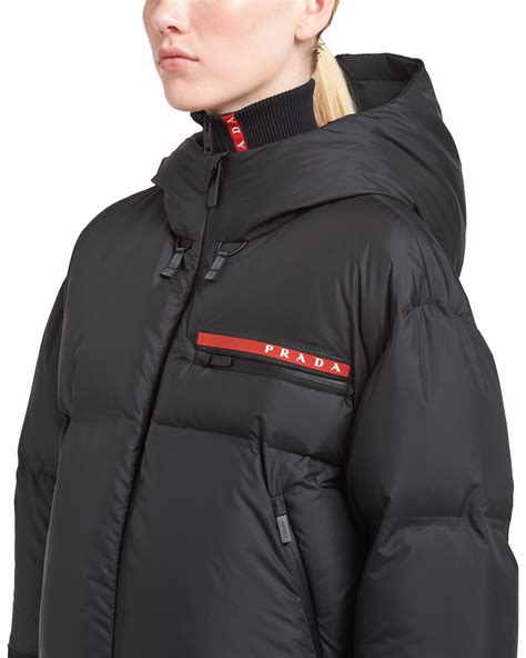 prada women's jacket|prada nylon jacket women's.